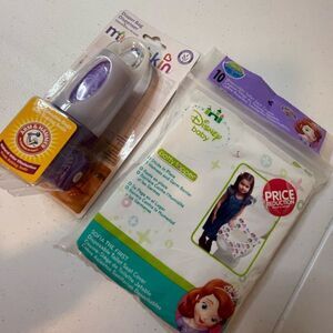Disney Sophia potty covers and Munchkin diaper bag dispenser lot bundle